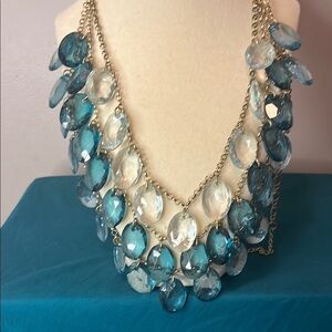 Erica Lyons  Blue and Silver Statement Necklace